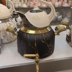 کتری قوری کروپ ست طرح ماربل