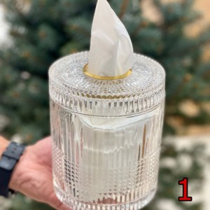 جا دستمال بلوری