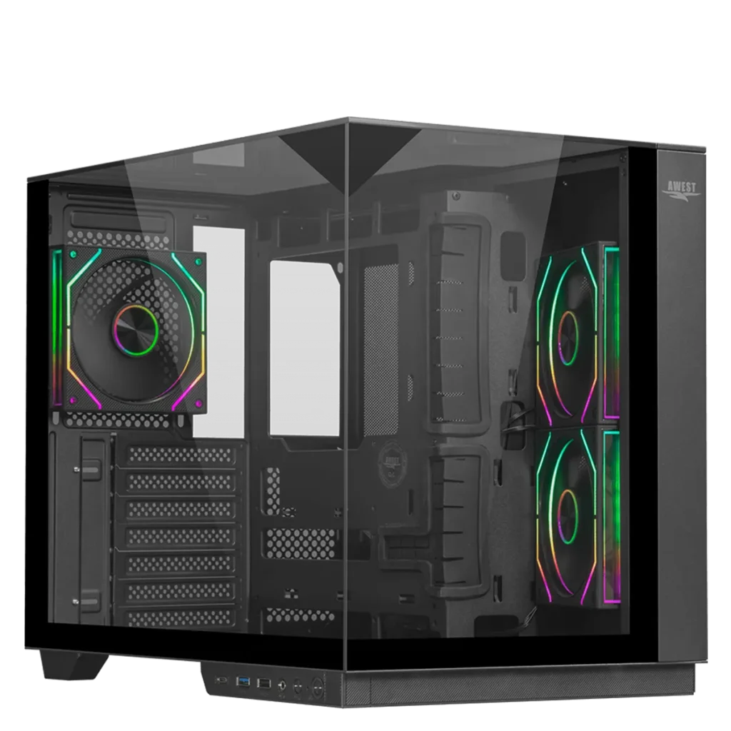 کیس کامپیوتر اوست مدل AWEST AQ17 TG-B