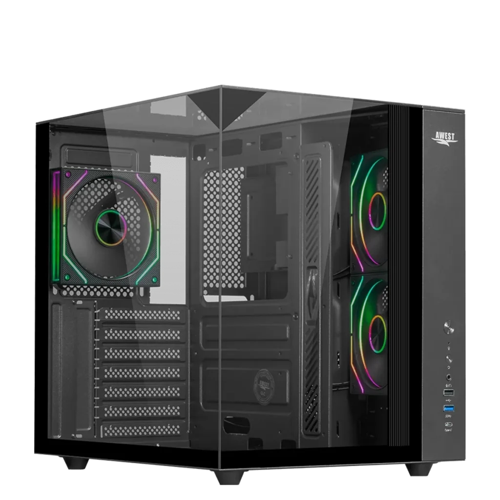 کیس کامپیوتر اوست مدل AWEST AQ15 TG-B