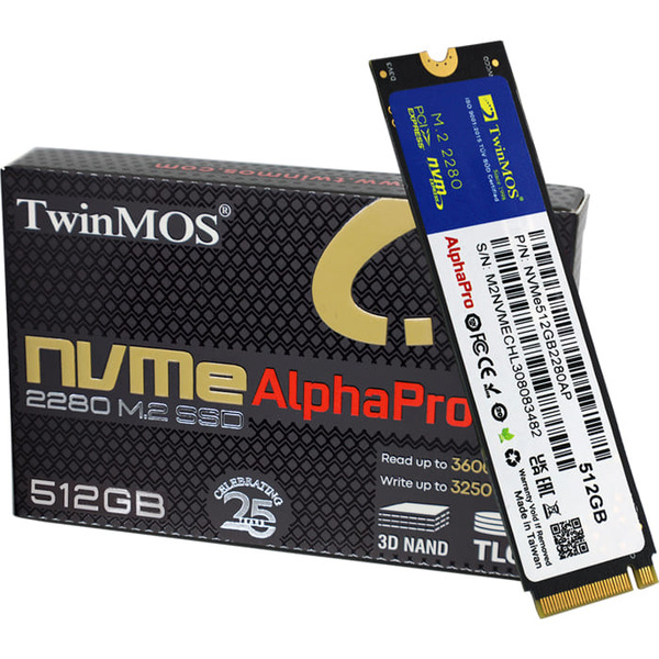 حافظه SSD توین موس مدل TwinMos Alpha Pro M.2 2280 512GB NVMe