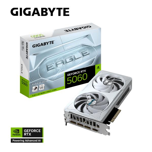 کارت گرافیک گیگابایت مدل GeForce RTX™ 5060 EAGLE OC ICE 8G