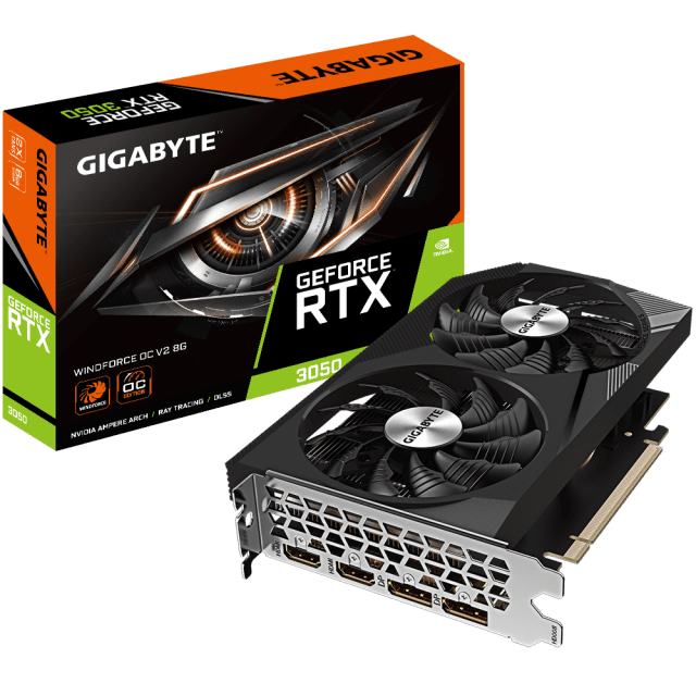 کارت گرافیک Gigabyte مدل RTX 3050 WindForce 8GB v2 OC