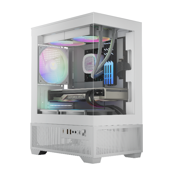 کیس کامپیوتر گیمدیاس مدل AURA GC9M ELITE WH ARGB