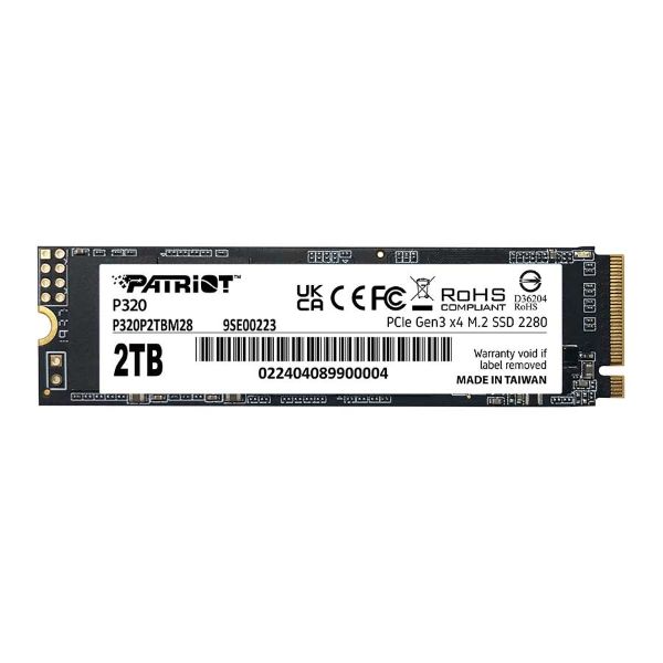 اس اس دی اینترنال پاتریوت مدل Patriot P320 M.2 2280 PCIe Gen3 NVMe ظرفیت 2 ترابایت