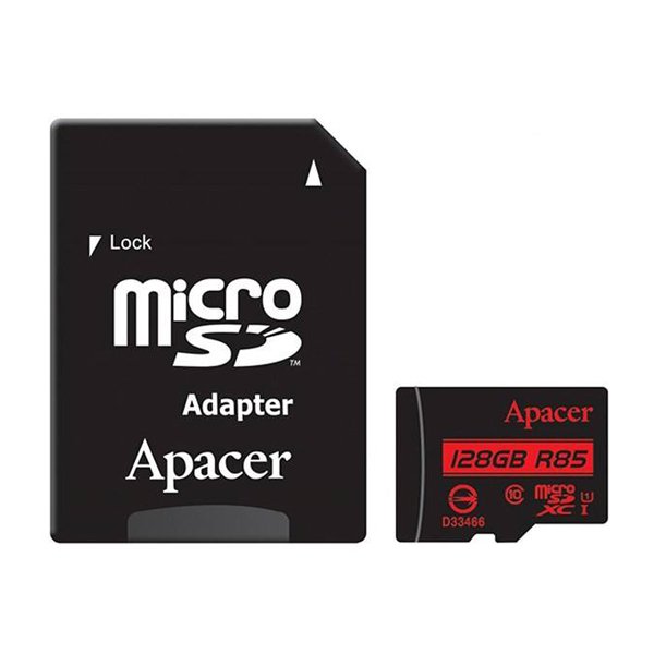 کارت حافظه microSDXC اپیسر کلاس 10 استاندارد UHS-I U1 سرعت 85MBps همراه با آداپتور SD ظرفیت 128 گیگابایت