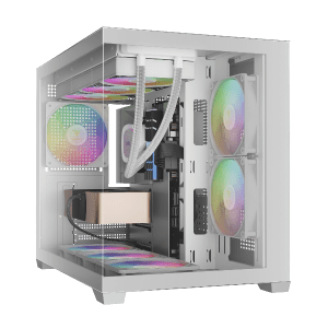 کیس کامپیوتر گیم دیاس مدل AURA GC10M V2 WH ARGB