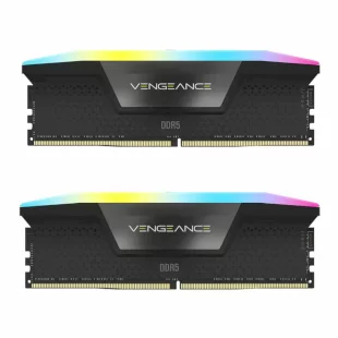 م کورسیر VENGEANCE RGB Black 32GB 16GBx2 5600MHz CL40 DDR5