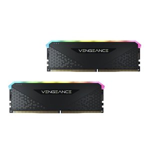 رم کورسیر مدل  VENGEANCE RGB RS Black 64GB 32GBx2 3200MHz CL16