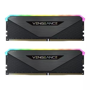 رم کورسیر مدل  VENGEANCE RGB RS Black 64GB 32GBx2 3200MHz CL16