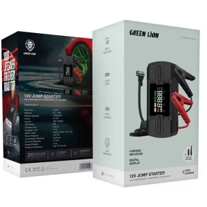 جامپ استارتر گرین لاین مدل GJS05 ظرفیت 12000 میلی آمپر ساعت به همراه پمپ باد و پاوربانک