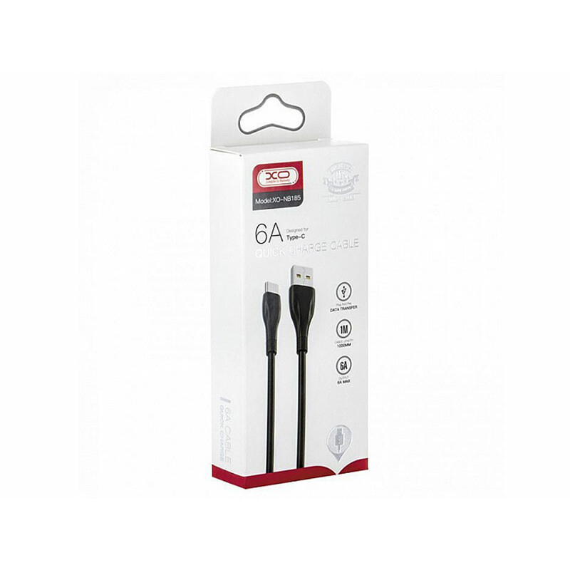 کابل شارژ فوق سریع یواس‌بی به تایپ‌سی ایکس‌او XO NB185 6A fast charger cable