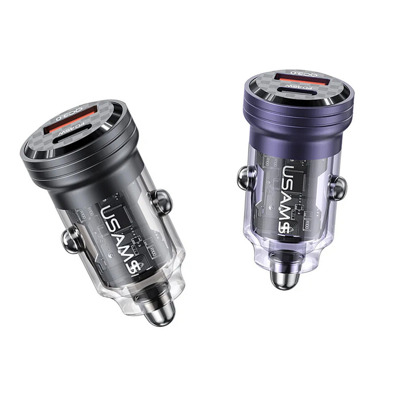 شارژر فندکی فست شارژ ماشین تایپ سی 45 وات یوسامز US-CC175