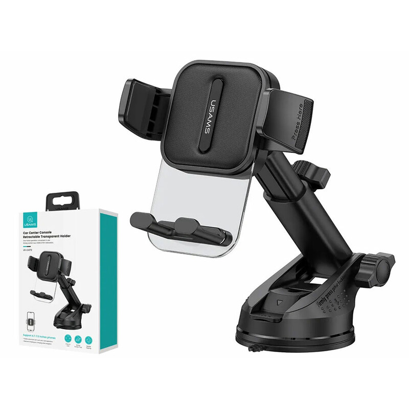 هولدر موبایل داخل خودرو یوسامز USAMS Car Centre Retractable Transparent Holder US-ZJ072