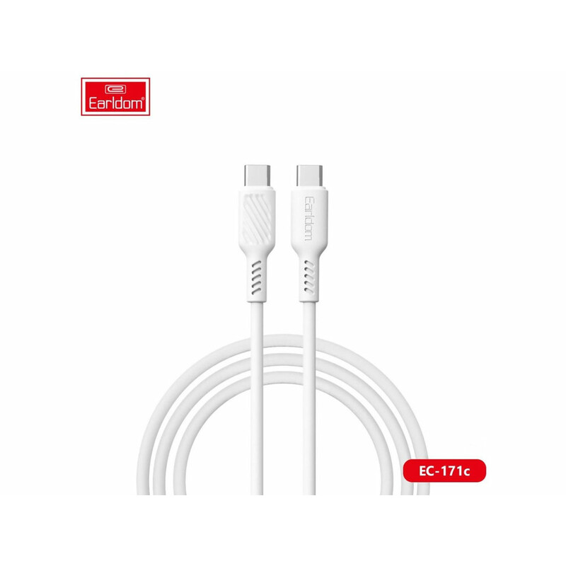 کابل شارژ سریع تایپ سی به تایپ سی یک متری 60 وات ارلدام Earldom EC-171 Type C cable 1.0m
