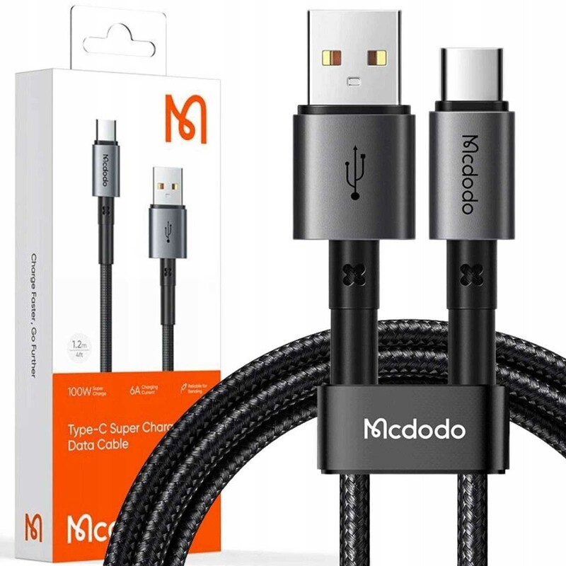 کابل شارژ USB به Type-C فست شارژ 100 وات 6 آمپر 1.2 متر مک دودو CA-3590