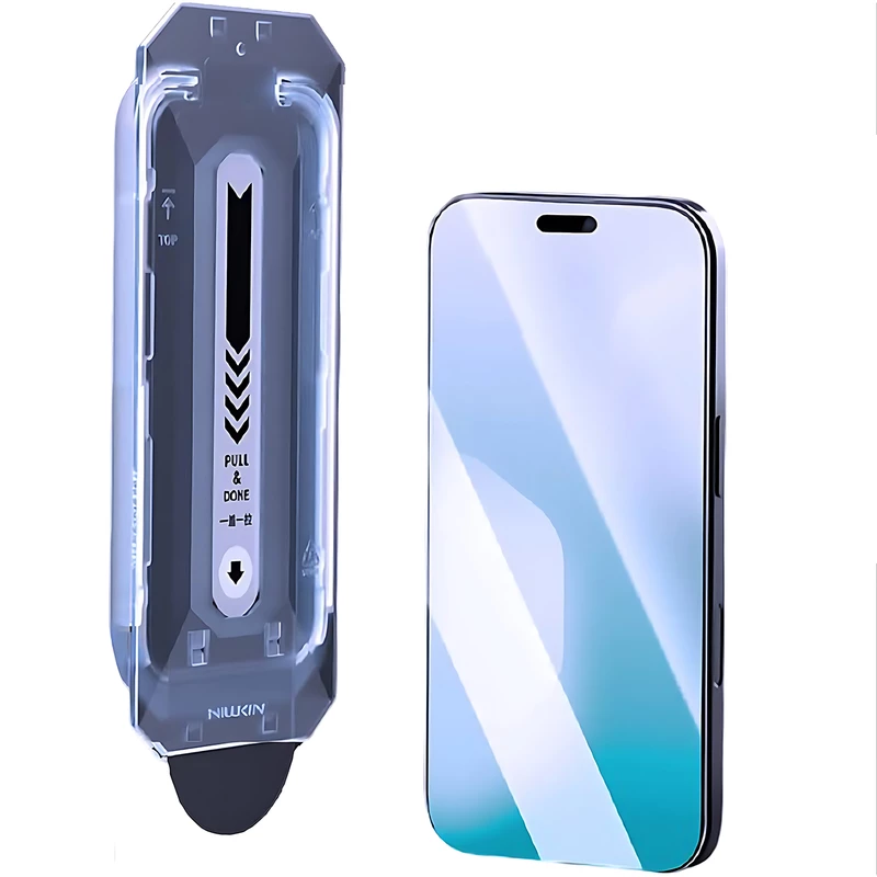 گلس شیشه‌ای شفاف آیفون 17 پرو نیلکین Nillkin H+ Pro همراه با کیت نصب