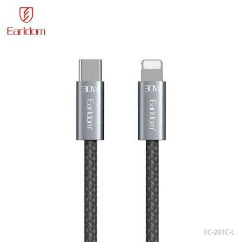 کابل تایپ سی به لایتنینگ ارلدام Earldom مدل EC-201C-L توان 30 وات 1 متر