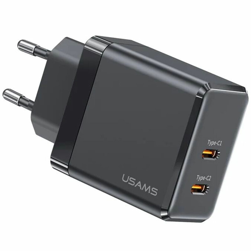 شارژر دیواری 40 وات یوسامز USAMS مدل CC172 با دو پورت تایپ سی