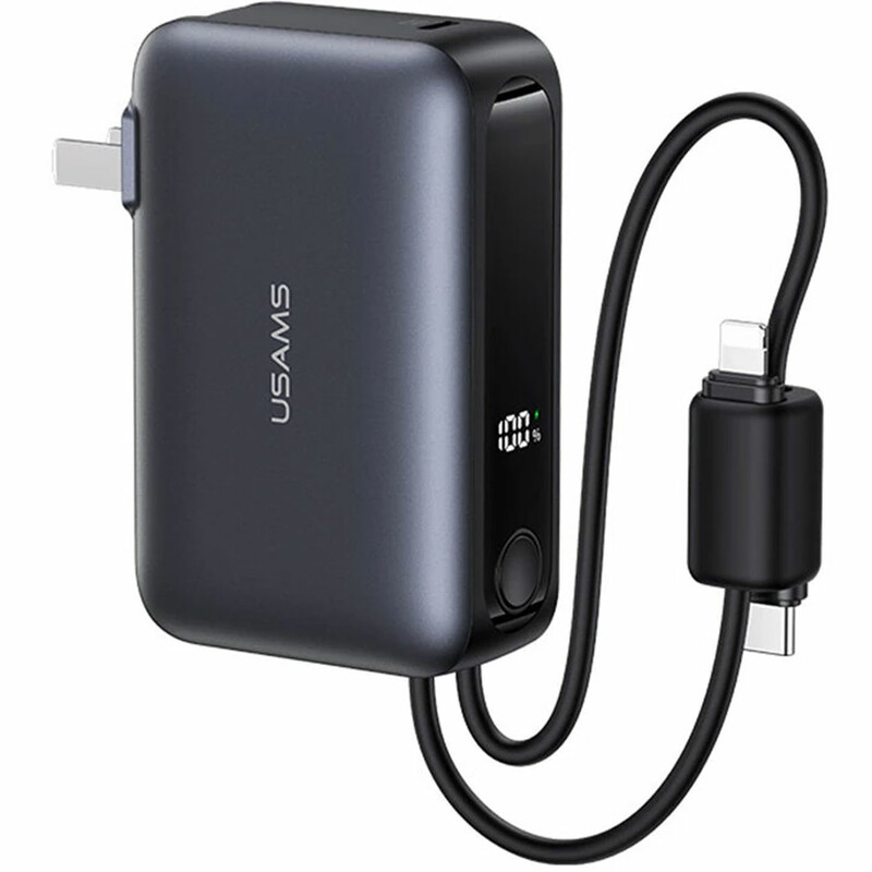 پاور بانک و شارژر یوسامز USAMS مدل CD260 ظرفیت 10000میلی آمپر 22.5 وات