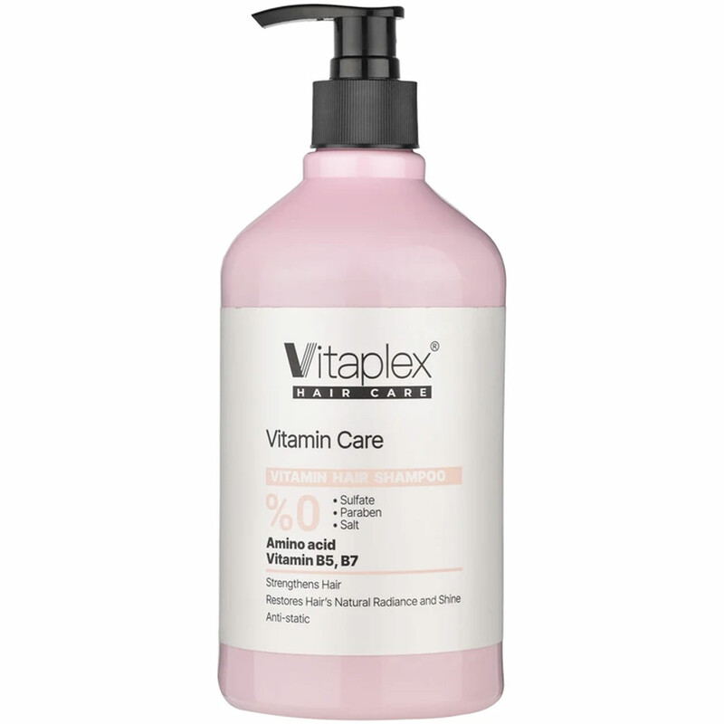 شامپو ویتامینه ویتاپلکس مدل Vitamin Care فاقد سولفات مناسب موهای خشک و نرمال 500ml