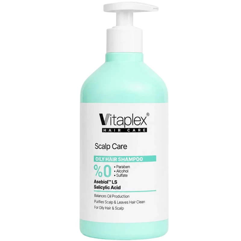 شامپو مو ویتاپلکس مدل Scalp Care مناسب موهای چرب بدون سولفات 500ml