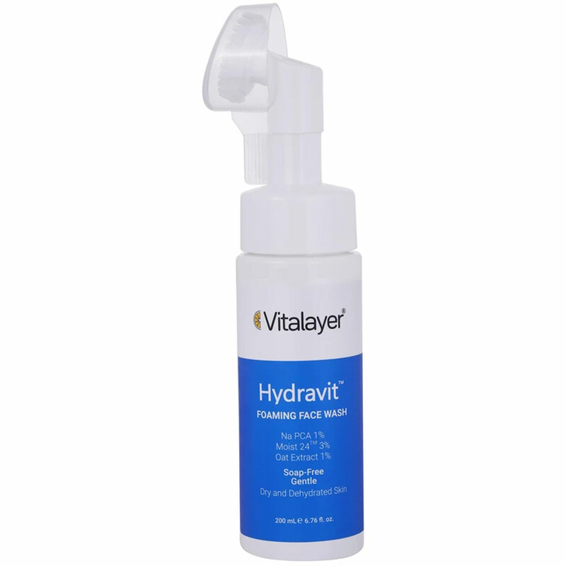 فوم شستشو صورت ویتالیر مدل Hydravit مناسب پوست خشک و دهیدراته 200ML