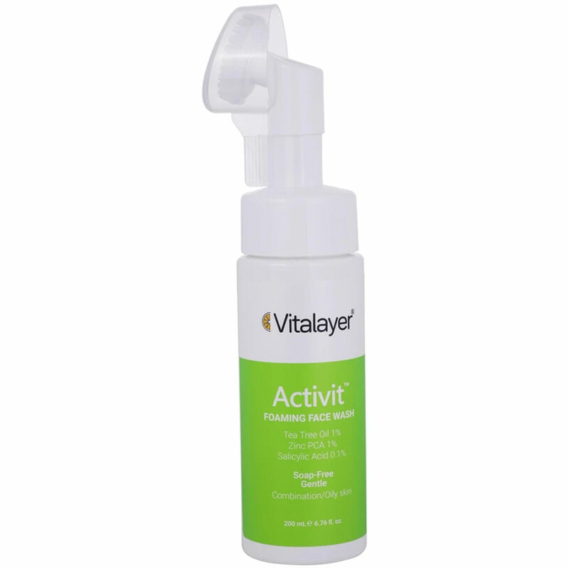 فوم شستشو صورت ویتالیر مدل Activit مناسب پوست چرب و مختلط 200ml
