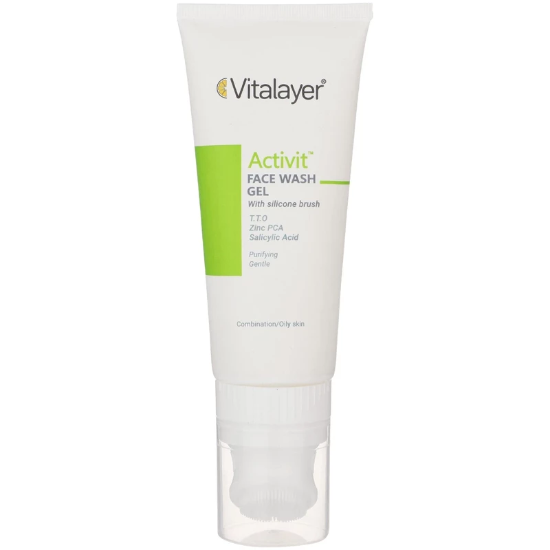 ژل شستشوی صورت ویتالیر مدل Activit مناسب پوست چرب و مختلط 200ml