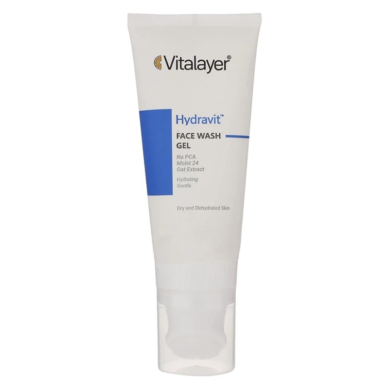 ژل شستشوی صورت ویتالیر مدل Hydravit با براش سیلیکونی مناسب پوست خشک ۲۰۰ml