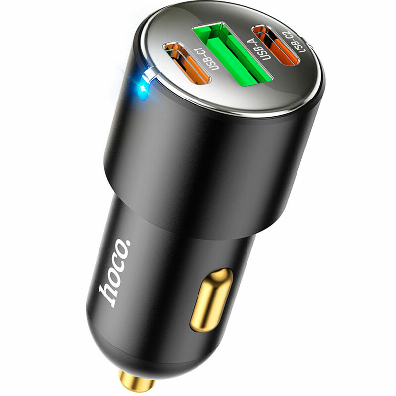 شارژر فندکی هوکو Hoco مدل NZ6 سه پورت با توان 45 وات