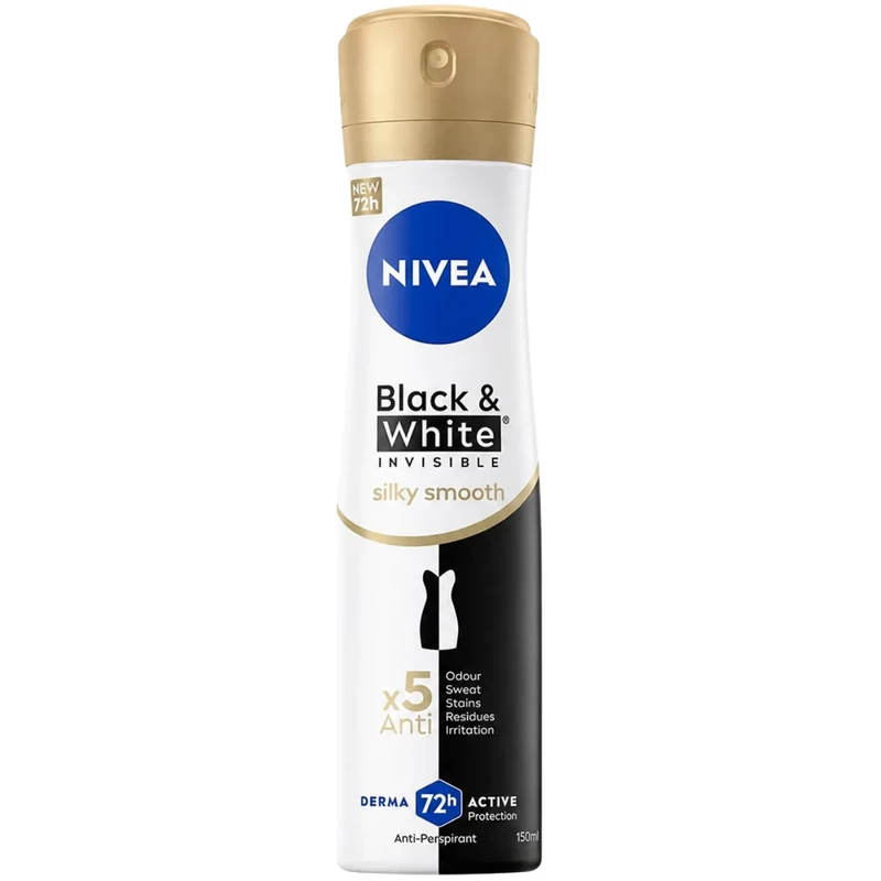 اسپری ضد تعریق زنانه نیوآ Nivea مدل Black & White Silky Smooth حجم 150ml