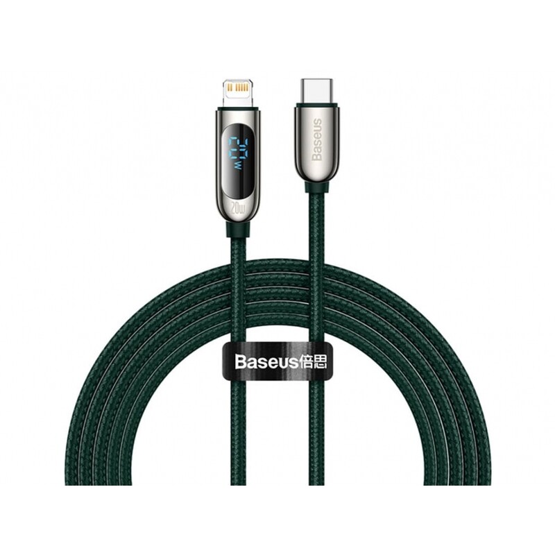 کابل شارژ لایتنینگ به تایپ سی 20 وات بیسوس Baseus Display Fast Charging Data Cable 2m CATLSK-A01