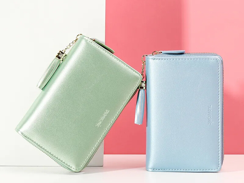 کیف پول زنانه منگوله دار براق TAOMICMIC Y8060 women hand bags latest design wallets