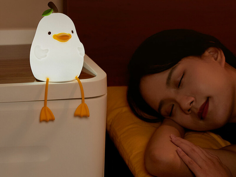 چراغ خواب فانتزی رومیزی شارژی رانمِی Runmei Xiaoyali Intelligent Voice Silicone Lamp YL818