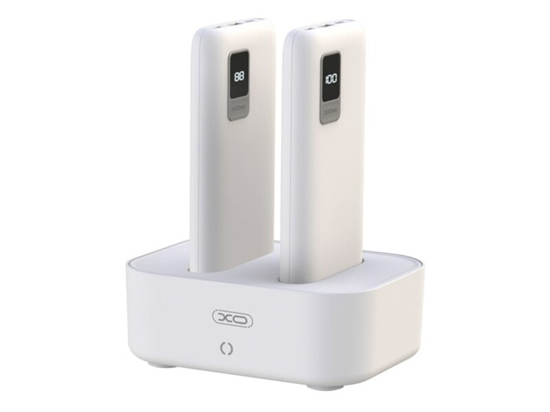 کیس شارژ و 2 پاوربانک ایکس او XO PR151 Two 10000mAh power bank with built in cables, and one base