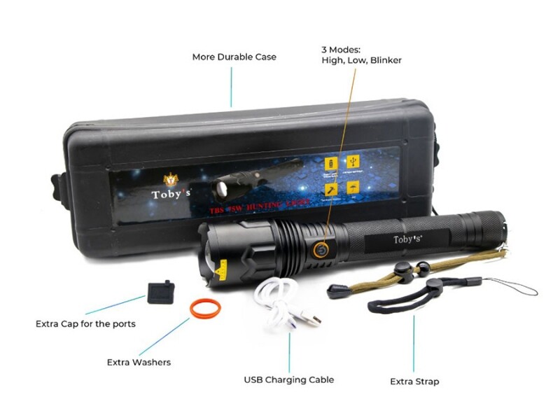 چراغ قوه حرفه ای TOBY’S TBS 75W Hunting Light