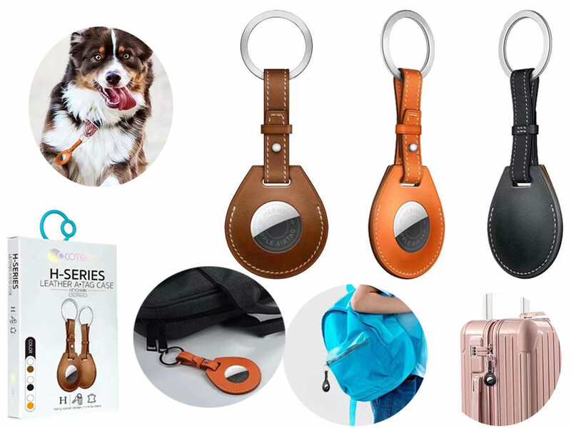 کاور نگهدارنده ایرتگ چرم اصل کوتتسی Coteetci H series Air Tag Anti-theft locator case 86003