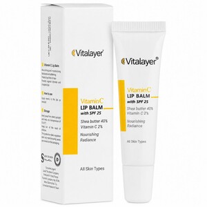 بالم لب بی رنگ ویتالیر مدل Vitamin C محافظت در برابر آفتاب با SPF25