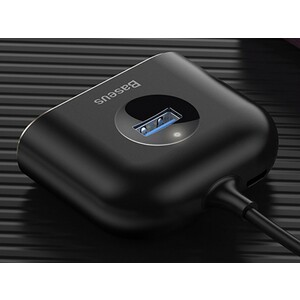 هاب یو اس بی بیسوس BASEUS SQUARE ROUND 4 in 1 USB HUB Adapter