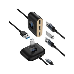 هاب یو اس بی بیسوس BASEUS SQUARE ROUND 4 in 1 USB HUB Adapter
