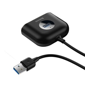 هاب یو اس بی بیسوس BASEUS SQUARE ROUND 4 in 1 USB HUB Adapter