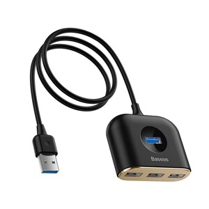 هاب یو اس بی بیسوس BASEUS SQUARE ROUND 4 in 1 USB HUB Adapter