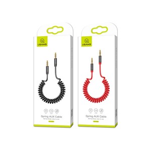 کابل انتقال صدا یوسامز Usams US-SJ256 Spring AUX Cable 1.2m
