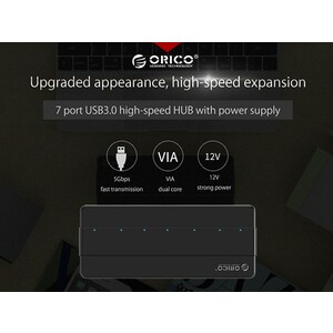 هاب 7 پورت اوریکو ORICO H7928-U3-V1 7 Port USB3.0 Desktop HUB