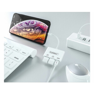 مبدل 3 در 1 ارلدام Earldom OT44 Lightning To Double OTG and Lighting Converter
