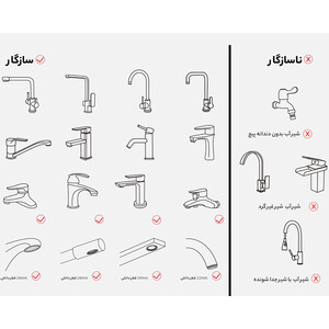 سرشیر آب متحرک چندمنظوره شیائومی Xiaomi Dabai Multifunctional Faucet Faucet Aerator
