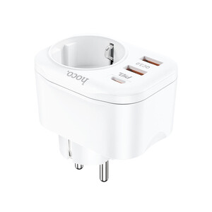 خرید یک راهی برق و 2 یو‌اس‌بی و 1 تایپ‌سی هوکو Hoco Multifunctional socket NS3 EU / GER