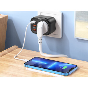 فروش یک راهی برق و 2 یو‌اس‌بی و 1 تایپ‌سی هوکو Hoco Multifunctional socket NS3 EU / GER