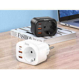 قیمت یک راهی برق و 2 یو‌اس‌بی و 1 تایپ‌سی هوکو Hoco Multifunctional socket NS3 EU / GER